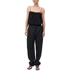 St. Agni Refined Black Tailored Pleat Pants Size XS